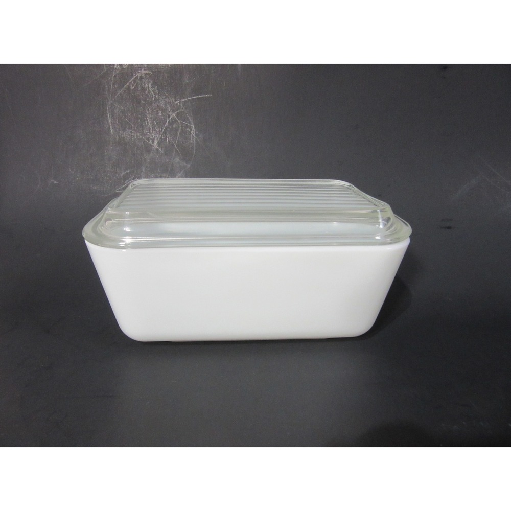 Vtg Pyrex Dish Set White Blue Butterprint Amish 501-503 Refrigerator Rooster - Picture 7 of 16